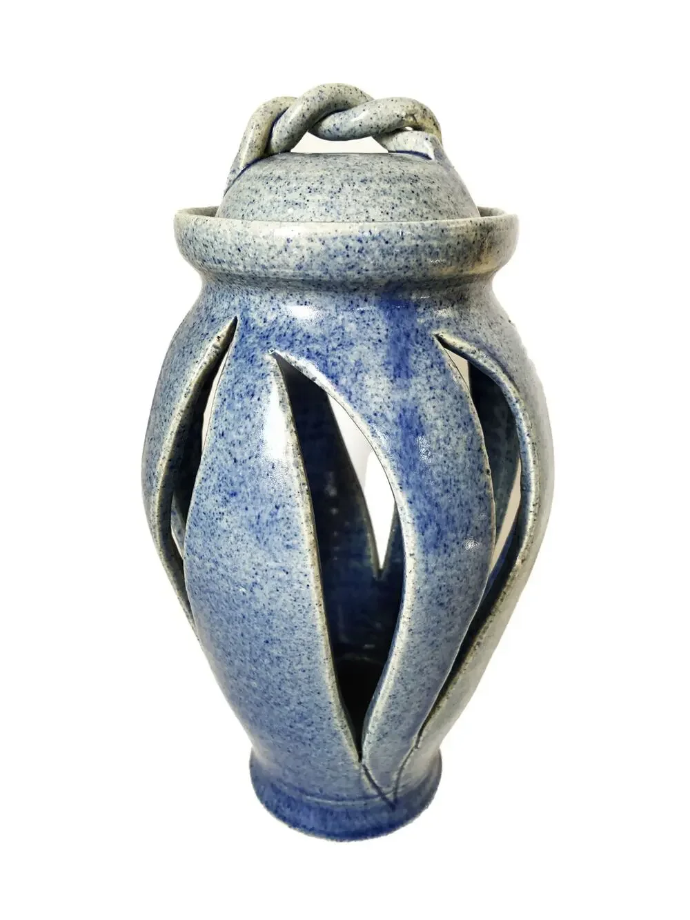 Vintage John Garrou Studio Art Stoneware Pottery Candle Holder 0